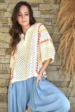 Honolulu Weekend Crochet Shirt Vanilla